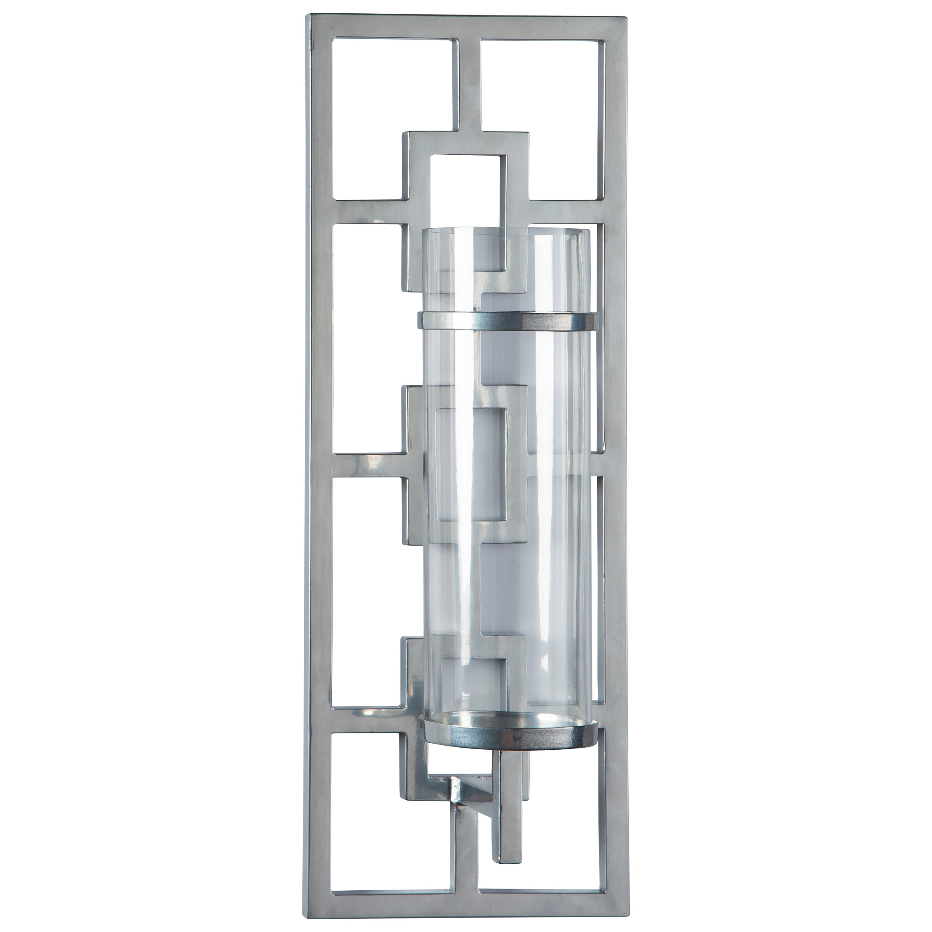 Wall Art A8010190 Brede Silver Finish Wall Sconce Sadler's Home